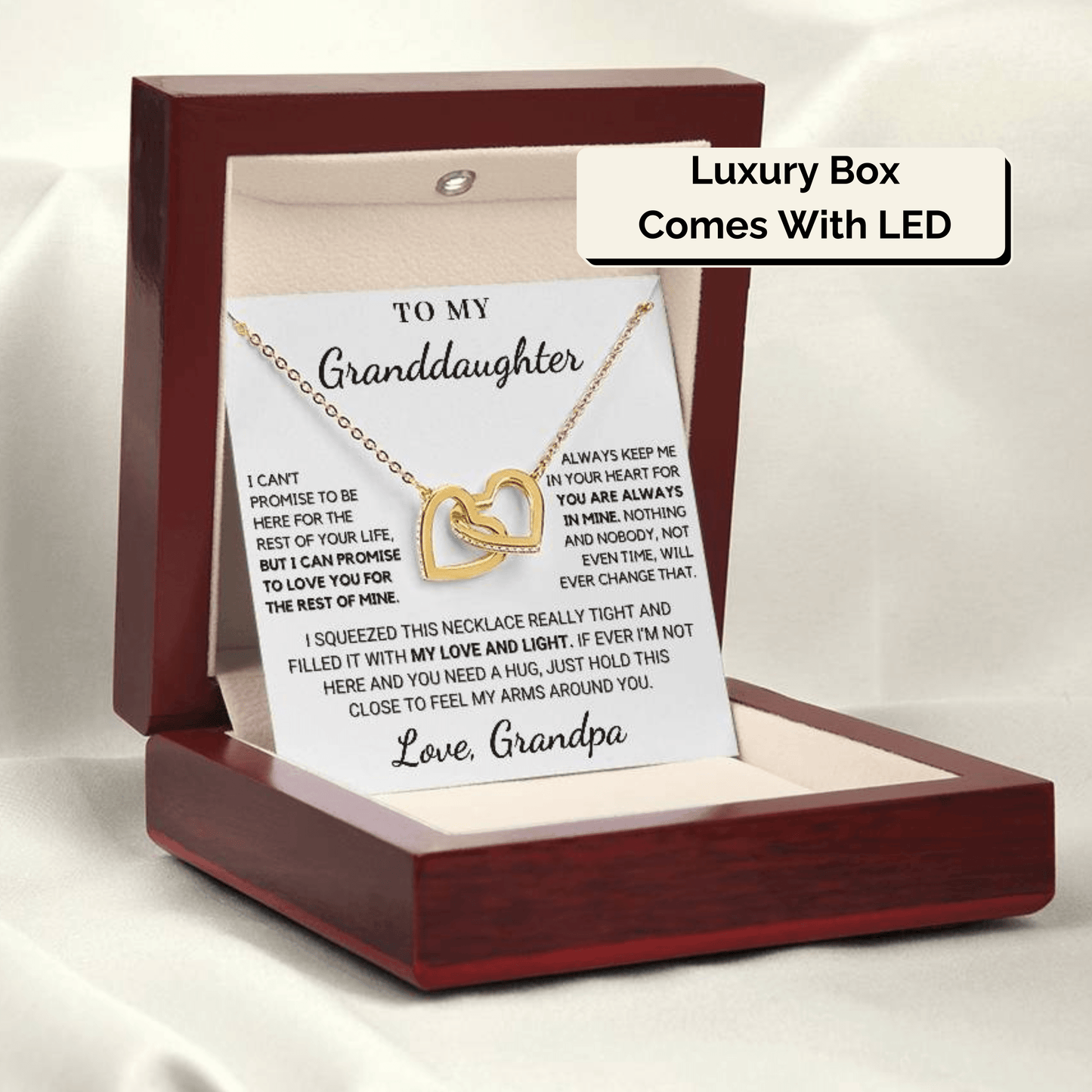 Gift for Granddaughter: I Squeezed This Necklace Really Tight