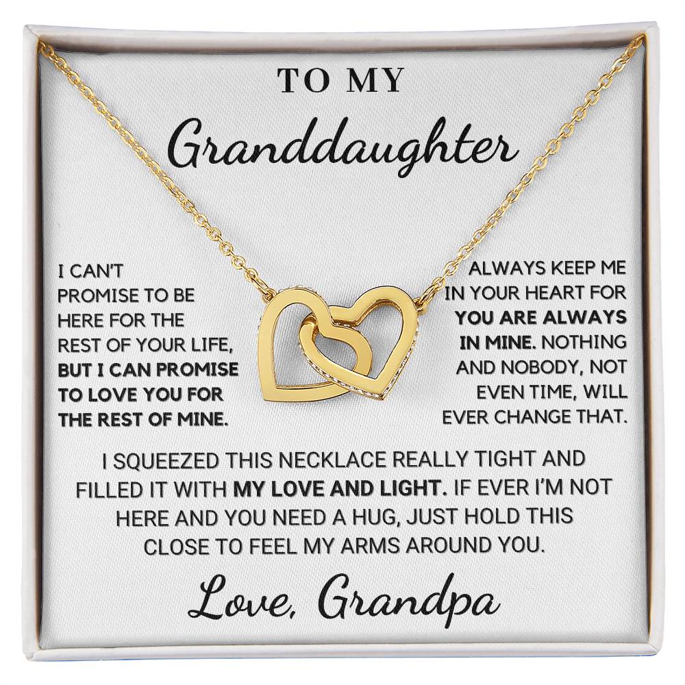 Gift for Granddaughter: I Squeezed This Necklace Really Tight