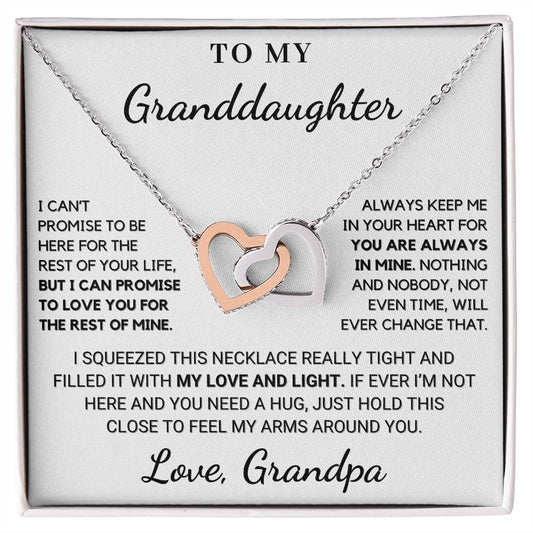 Gift for Granddaughter: I Squeezed This Necklace Really Tight