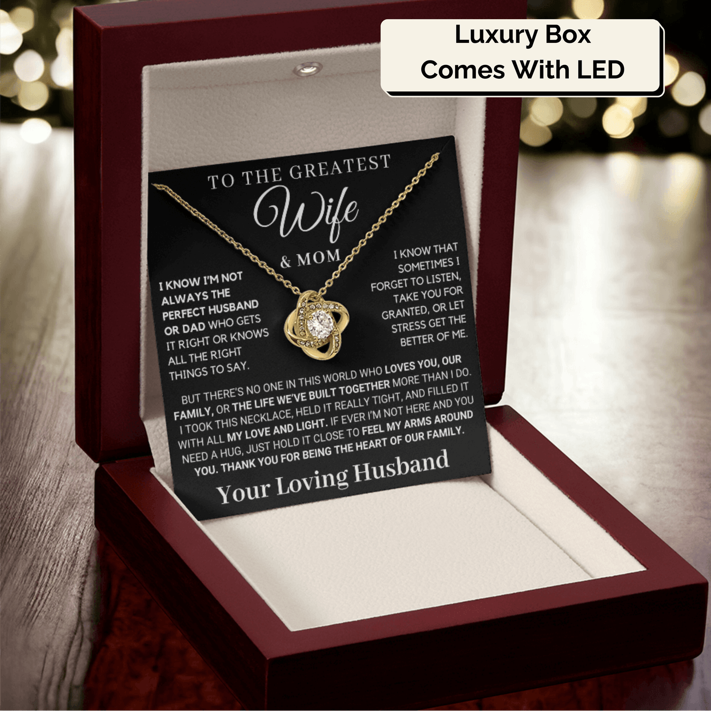 (Mother's Day Special) Gift for Wife: Thank You For Being The Heart Of Our Family