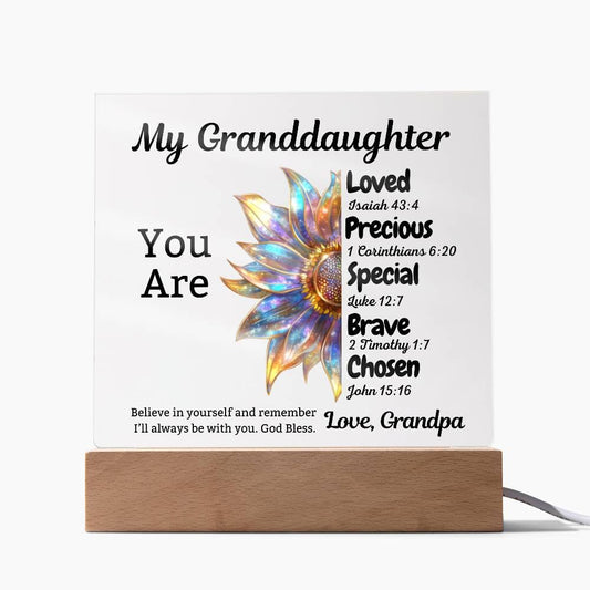 Gift for Granddaughter: You Are