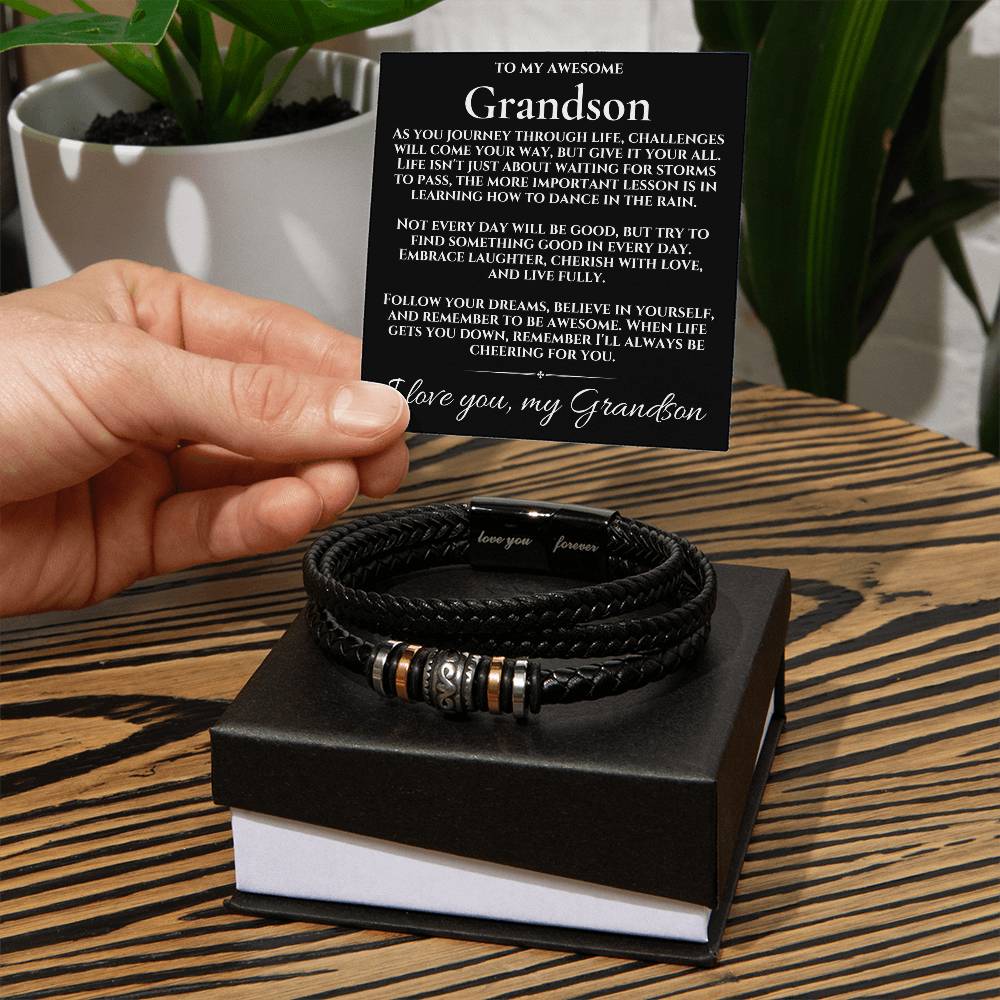 To My Grandson - I Love You Bracelet