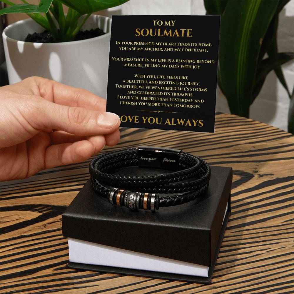 To My Soulmate - I Love You Bracelet