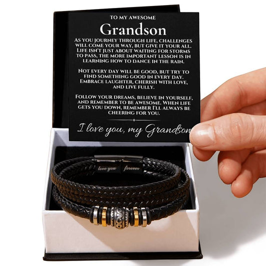 To My Grandson - I Love You Bracelet