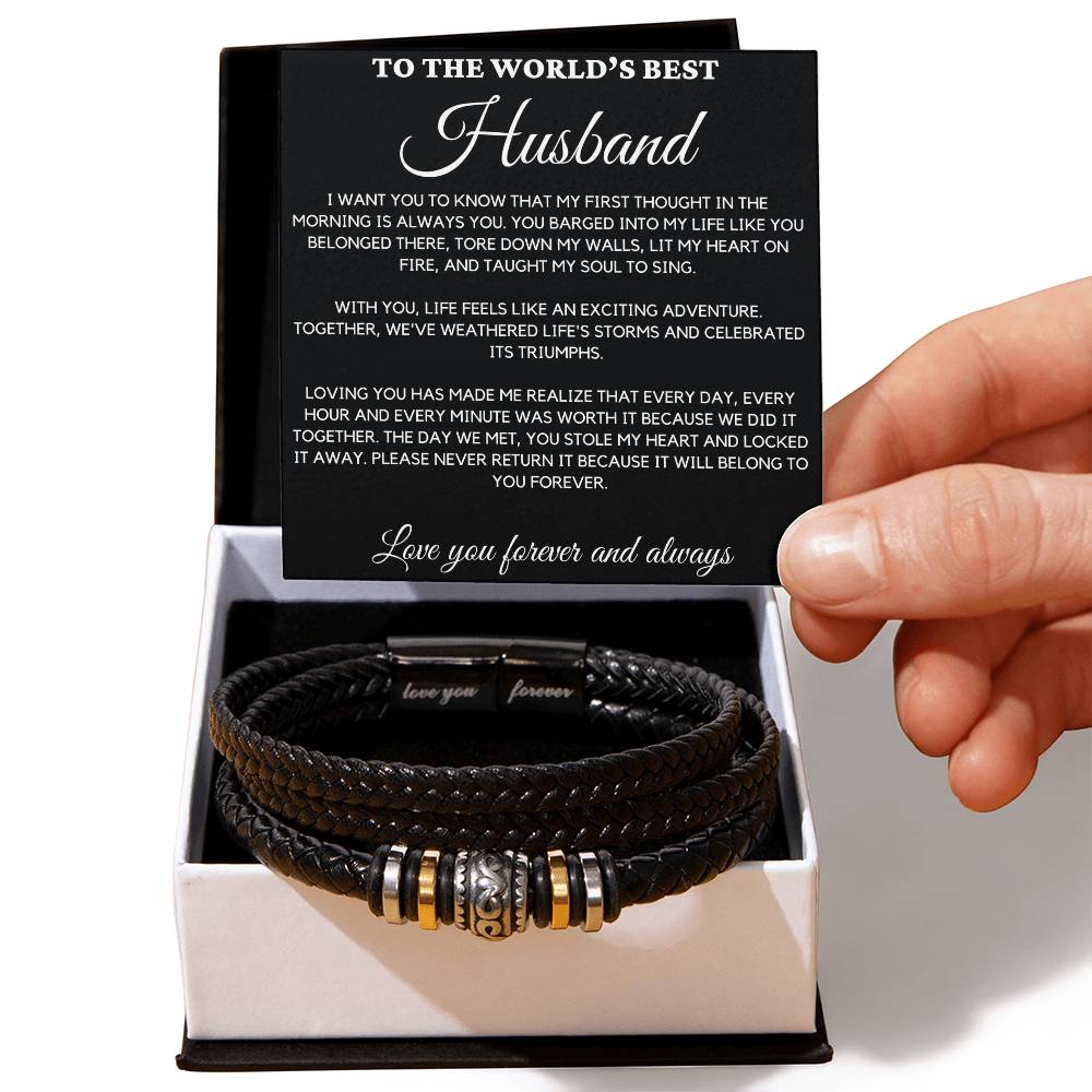 To the World's Best Husband - Love You Forever Bracelet