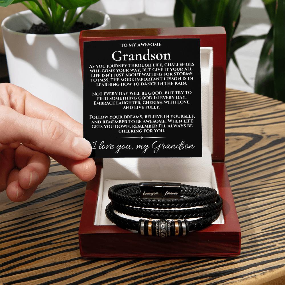 To My Grandson - I Love You Bracelet