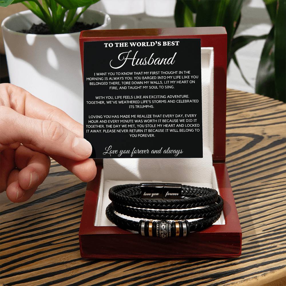 To the World's Best Husband - Love You Forever Bracelet