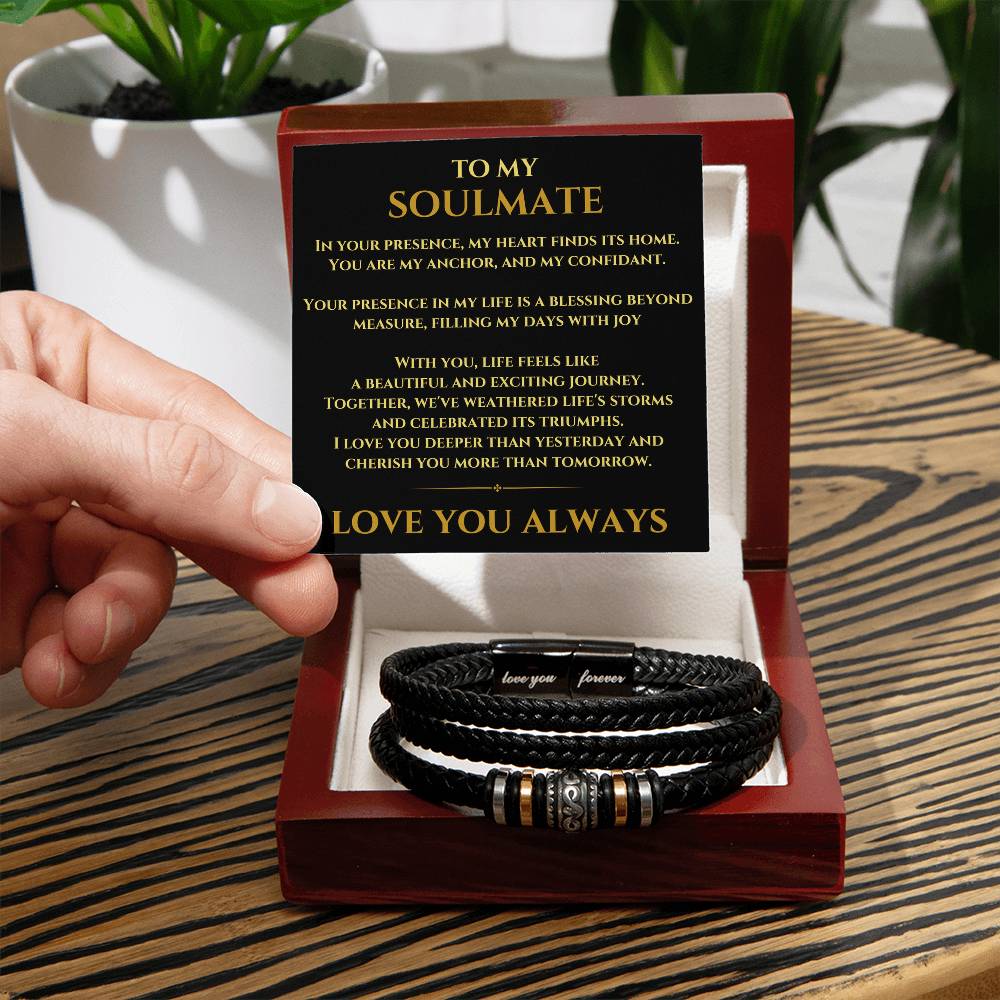 To My Soulmate - I Love You Bracelet