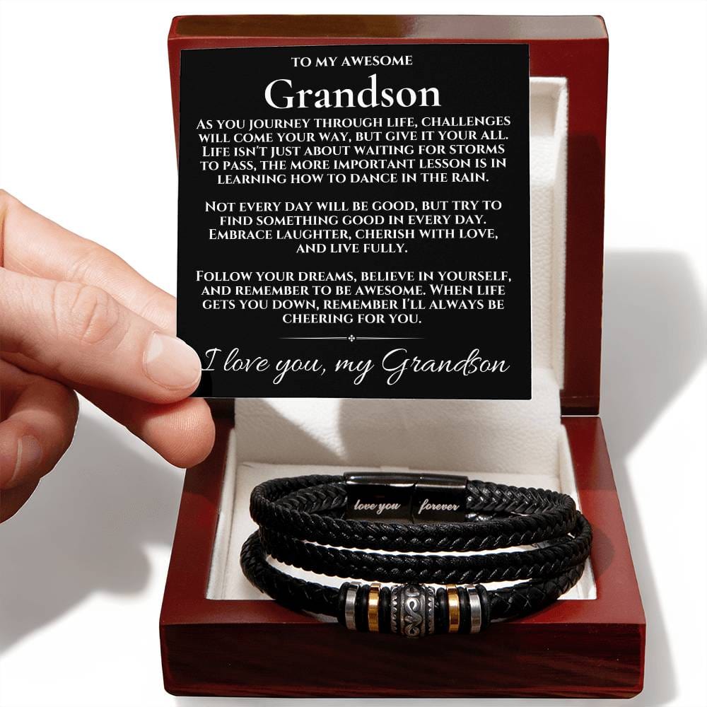 To My Grandson - I Love You Bracelet