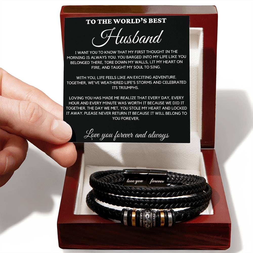 To the World's Best Husband - Love You Forever Bracelet