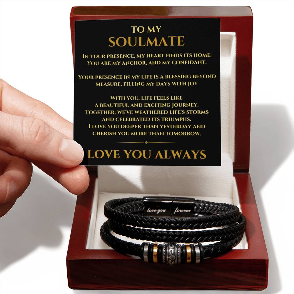 To My Soulmate - I Love You Bracelet