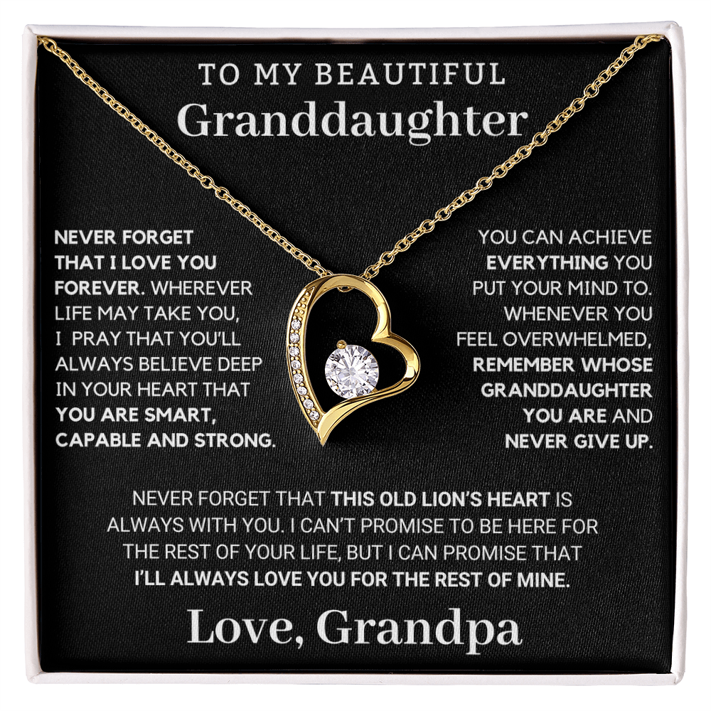 To My Granddaughter: This Old Lion's Heart Is Always With You - Forever Love