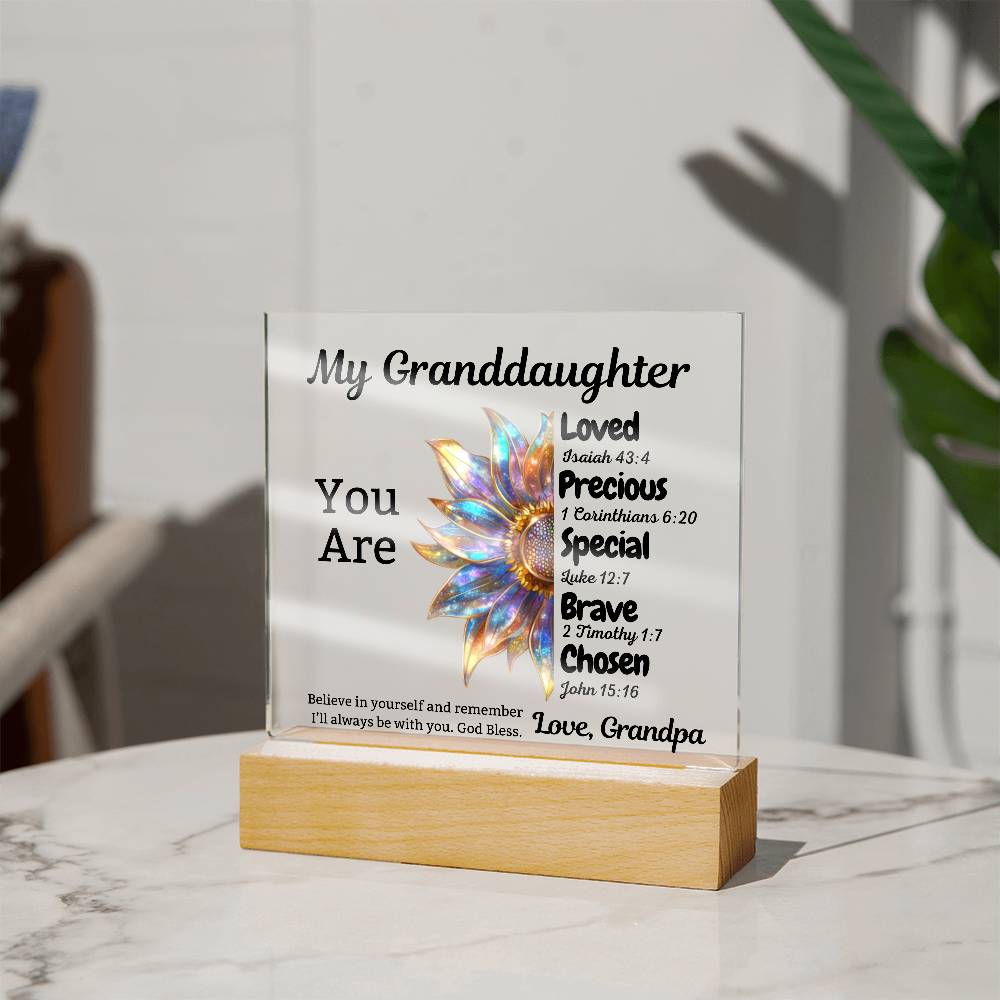 Gift for Granddaughter: You Are