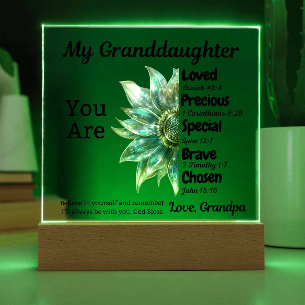 Gift for Granddaughter: You Are