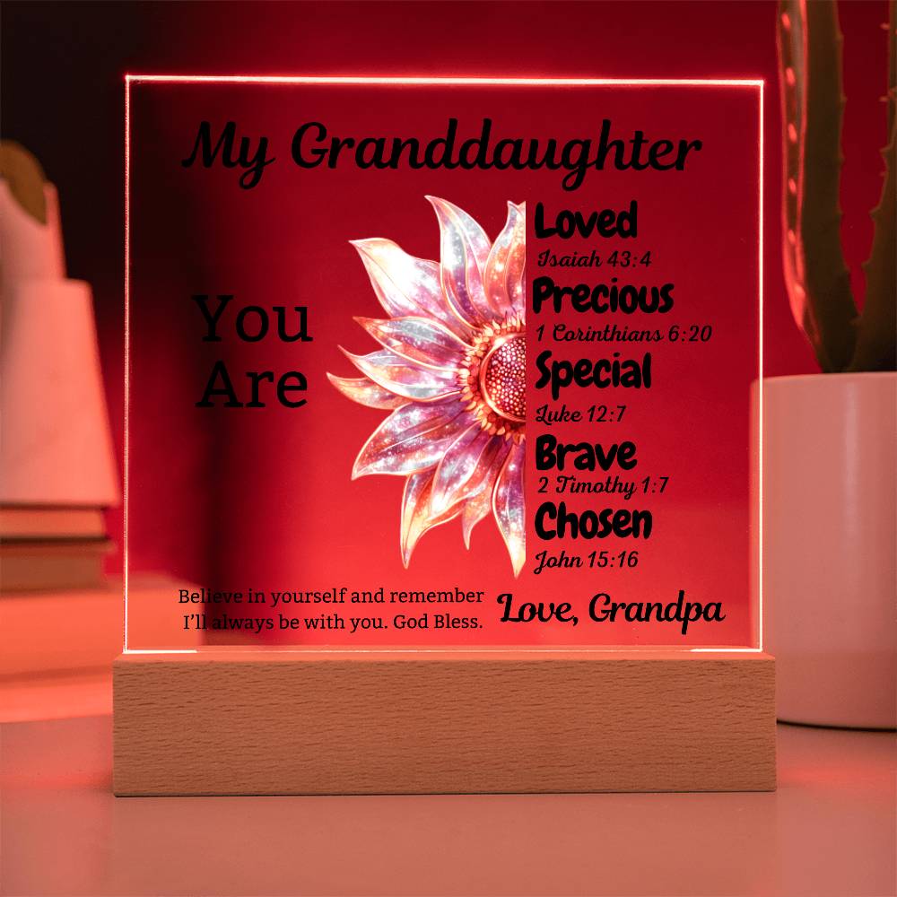 Gift for Granddaughter: You Are